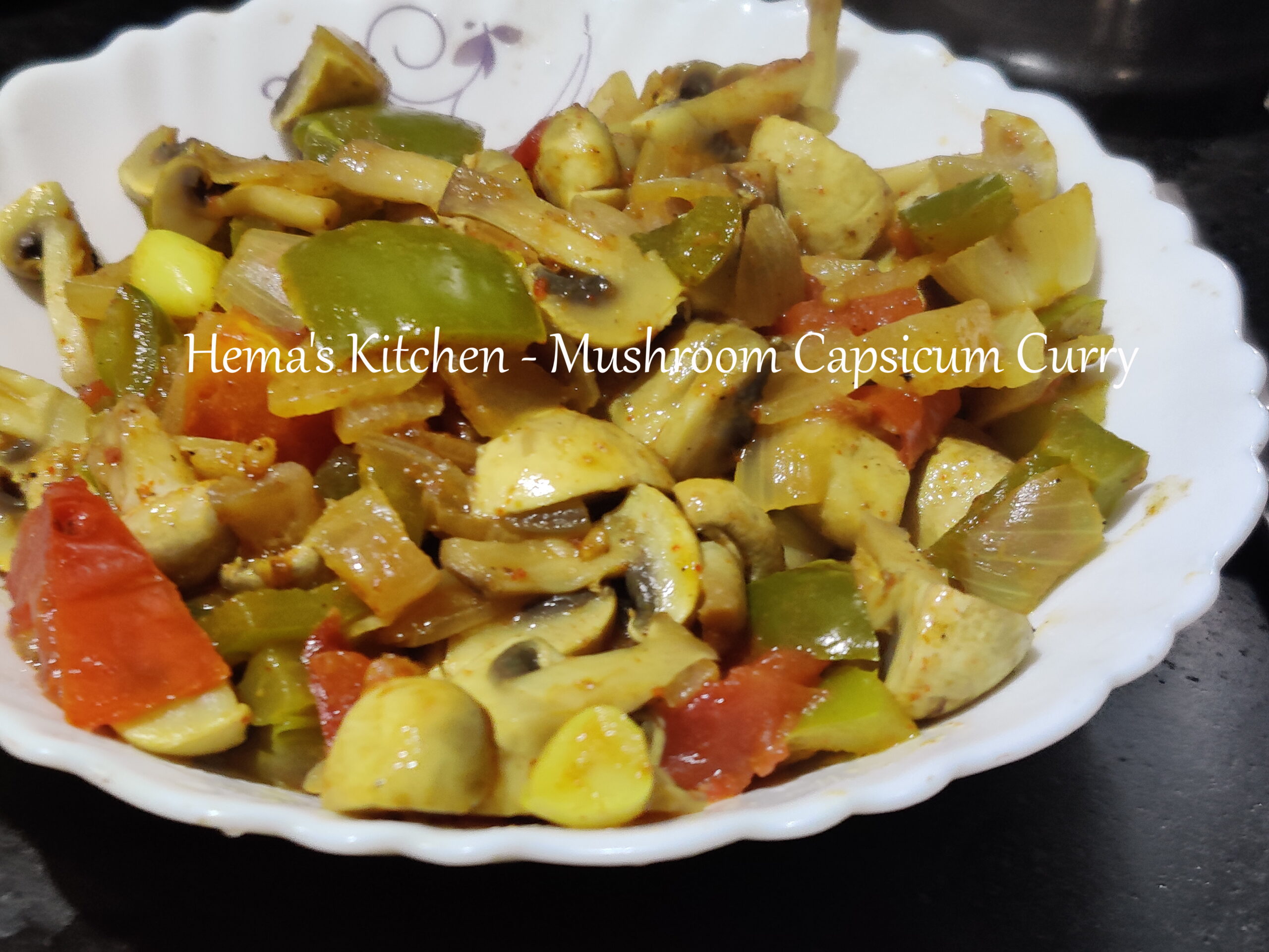 Mushroom Capsicum Curry