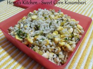 Sweet Corn Kosambari