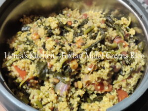 Foxtail millet greens rice